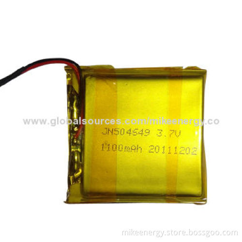 Lithium Polymer Battery with 1100mAh Capacity and 3.7V Nominal VoltageNew